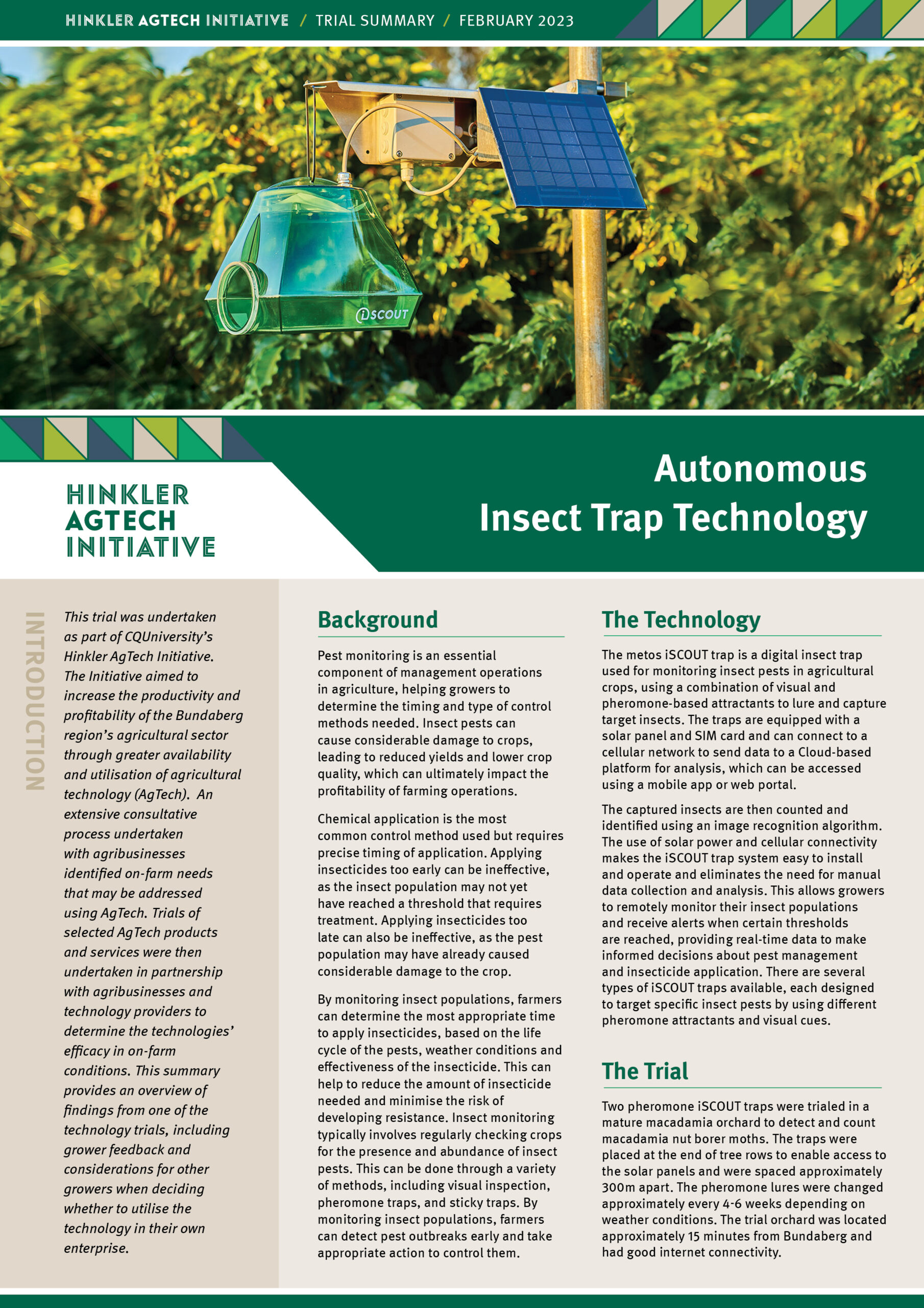Autonomous Insect Trap Technology