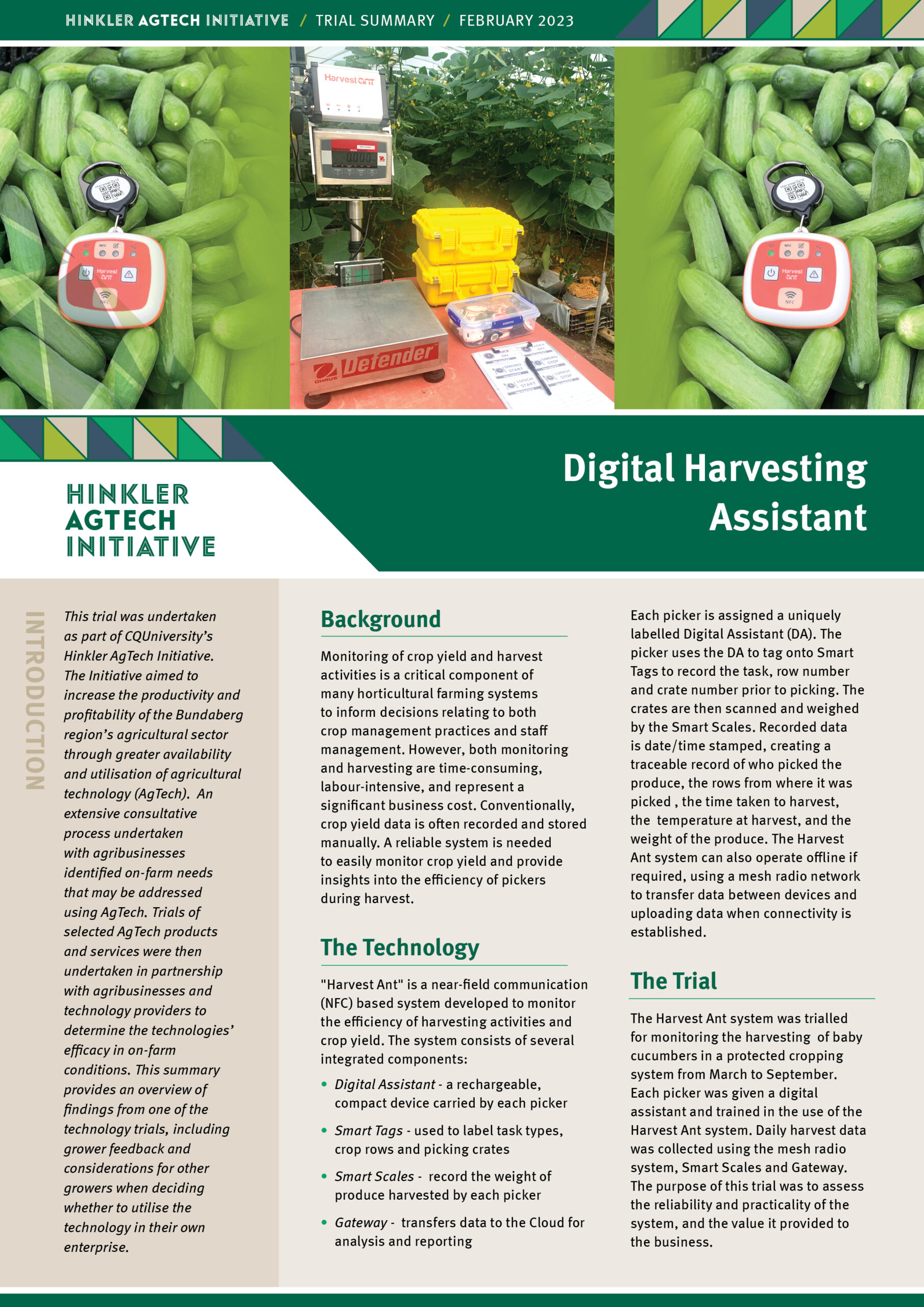 Digital Harvesting Assistant