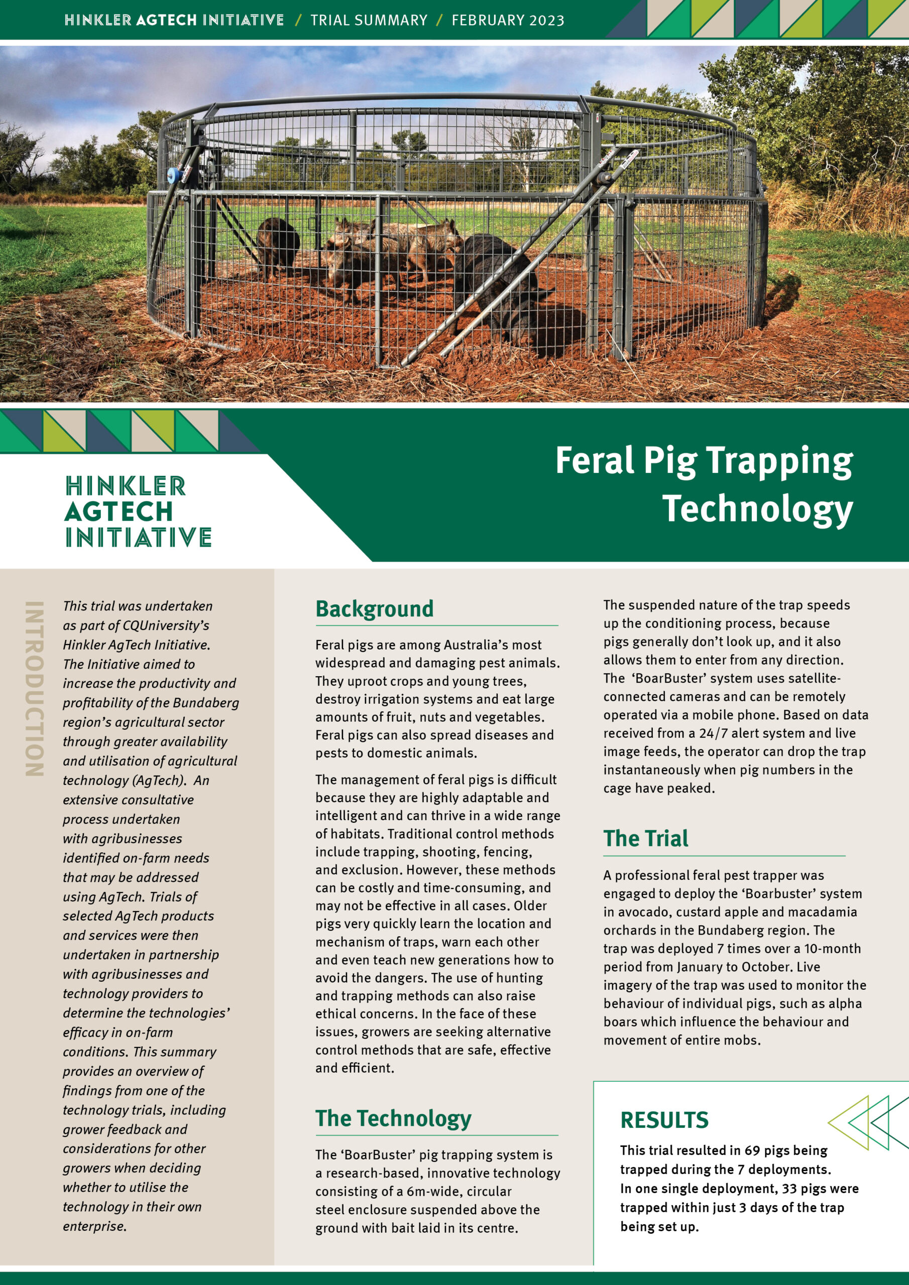Feral Pig Trapping Technology