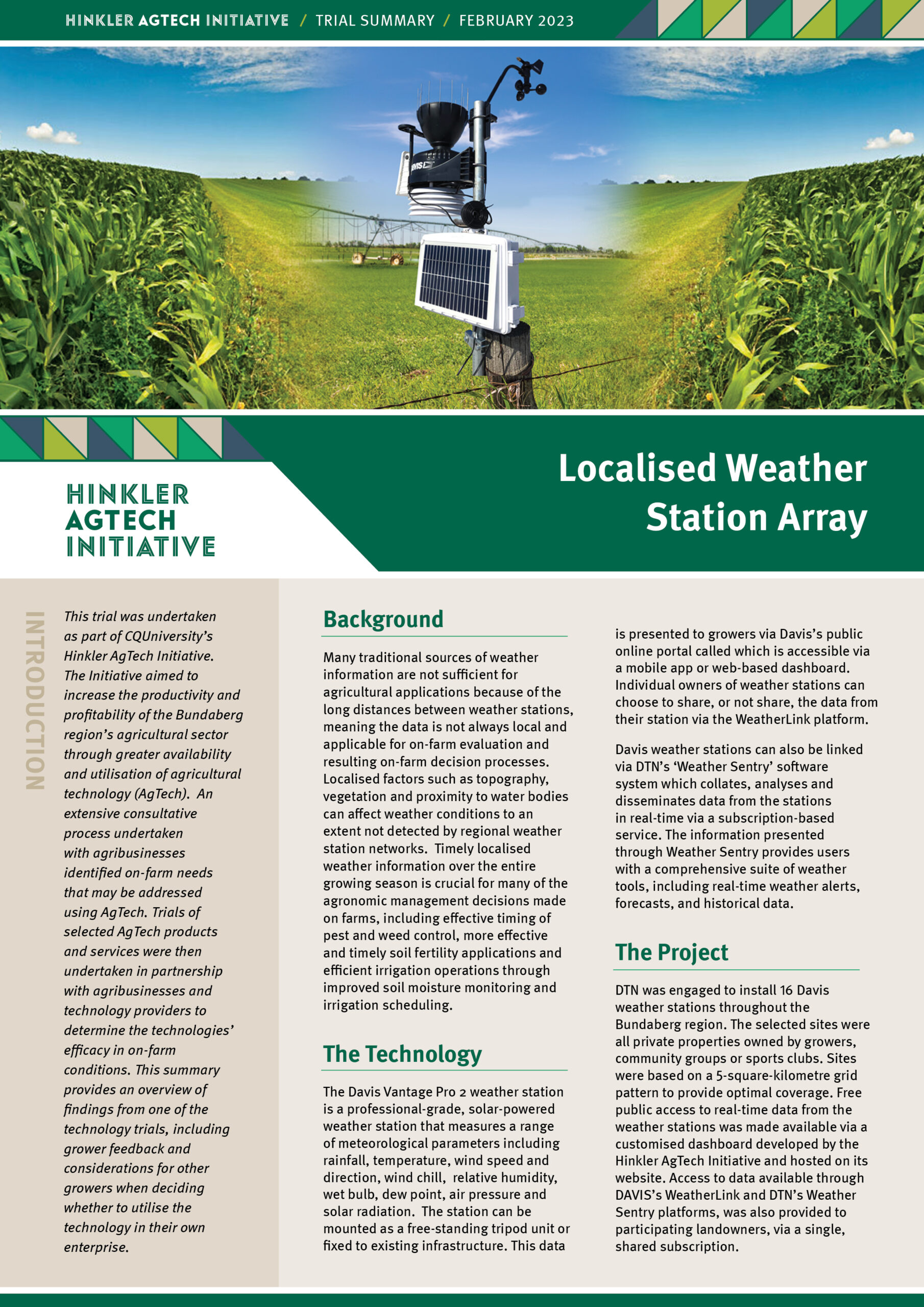 Localised Weather Station Array